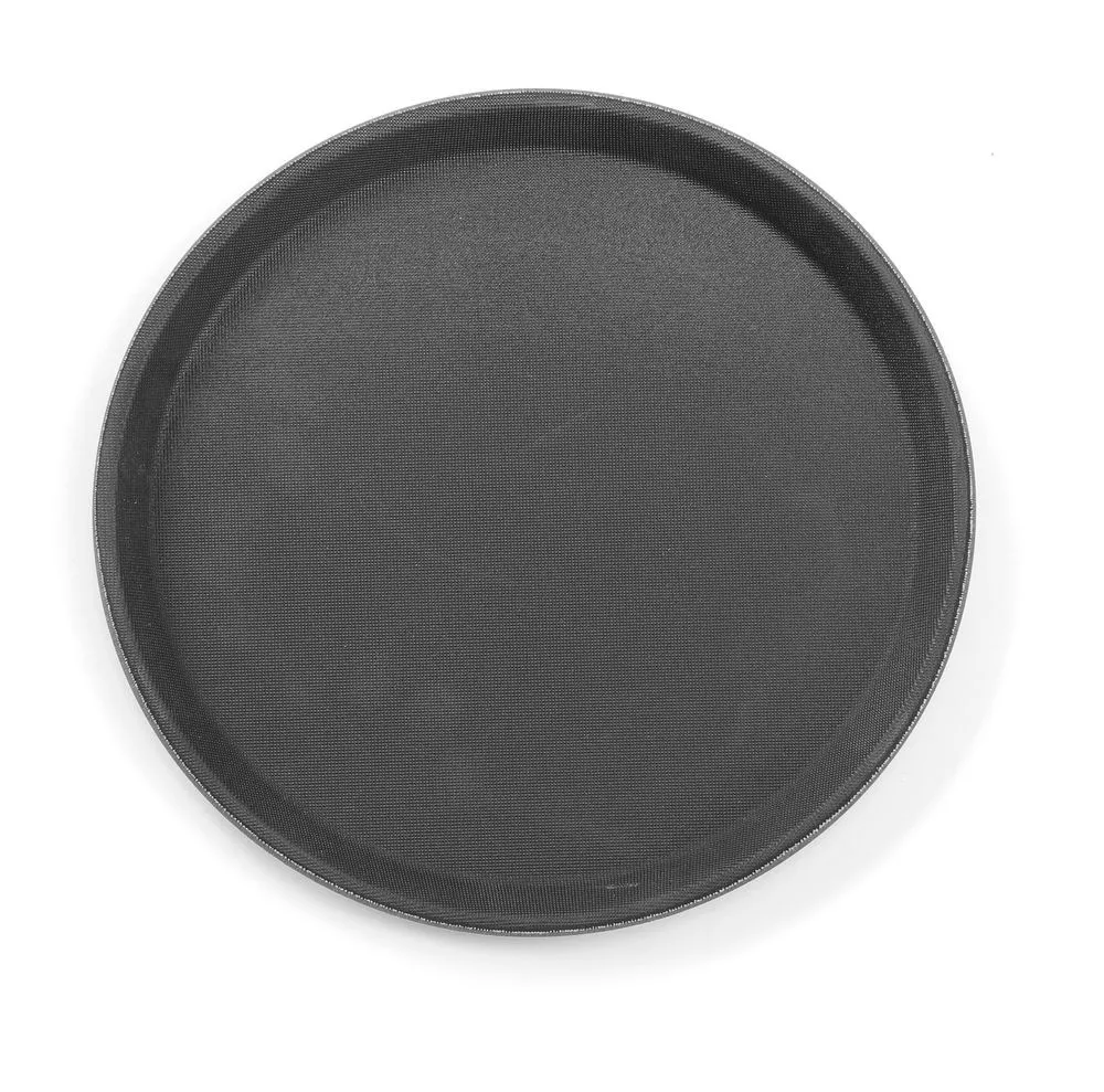 Runder Polypropylen-Teller - Schwarz - Durchmesser 360 mm