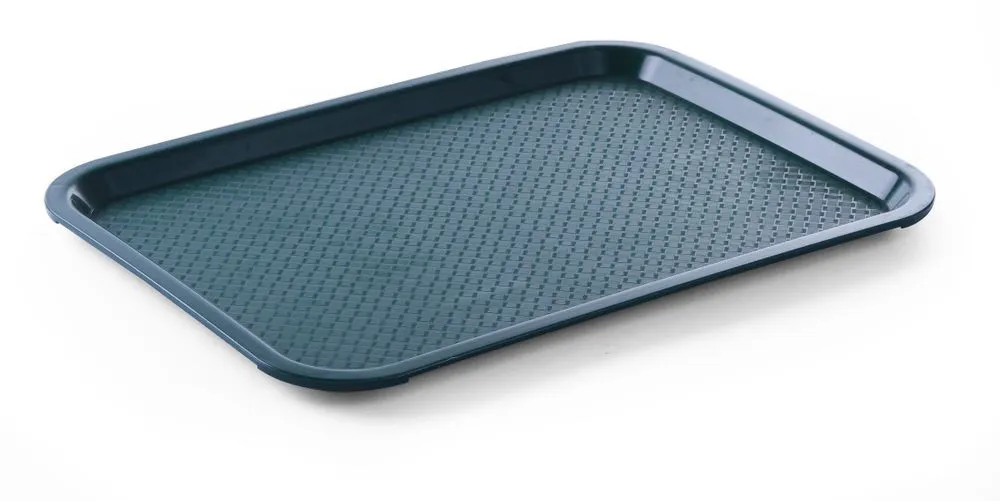Rechteckiges Fast-Food-Tablett Grün - 415 x 305 mm