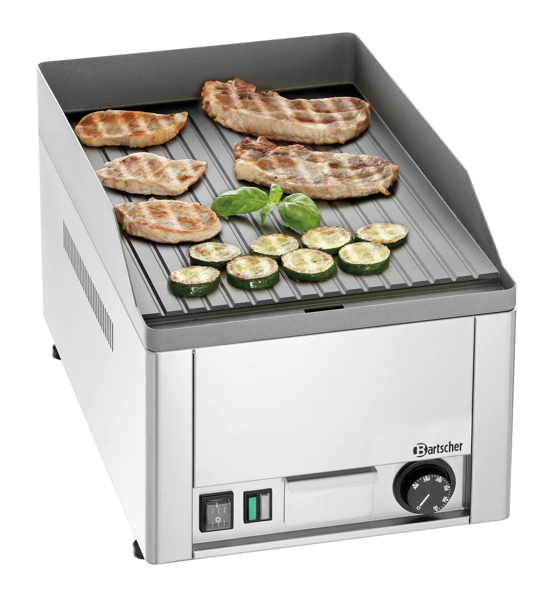 Professionelle Plancha - Kleines Modell mit gerillter Platte