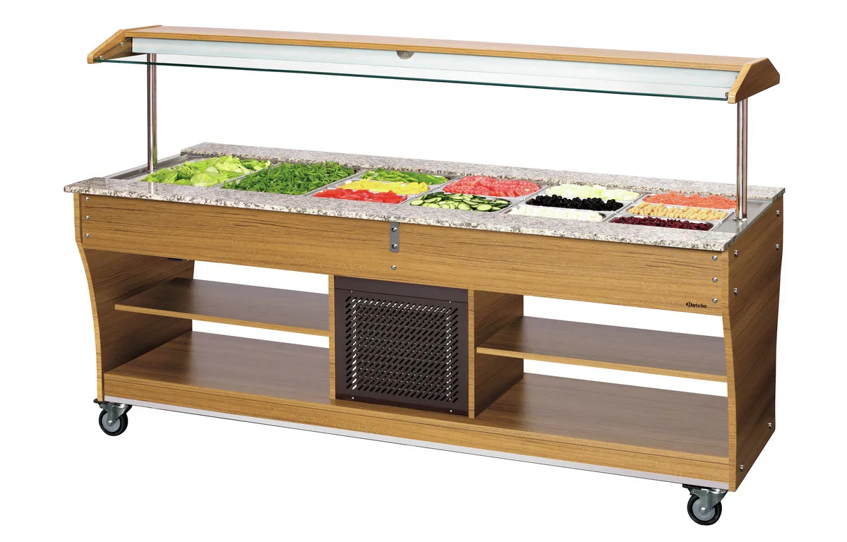 Buffet/Salatbar gekühlt - 6 x GN 1/1