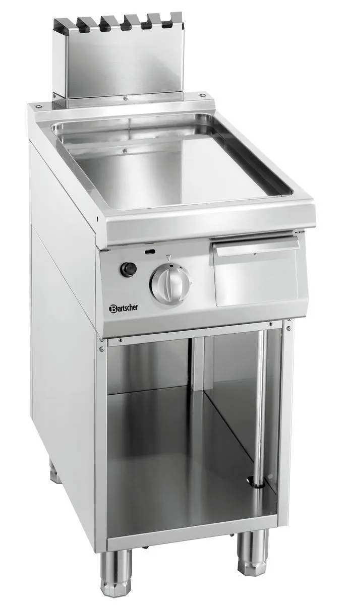 Plancha glatt - Breite 400 mm - Gas