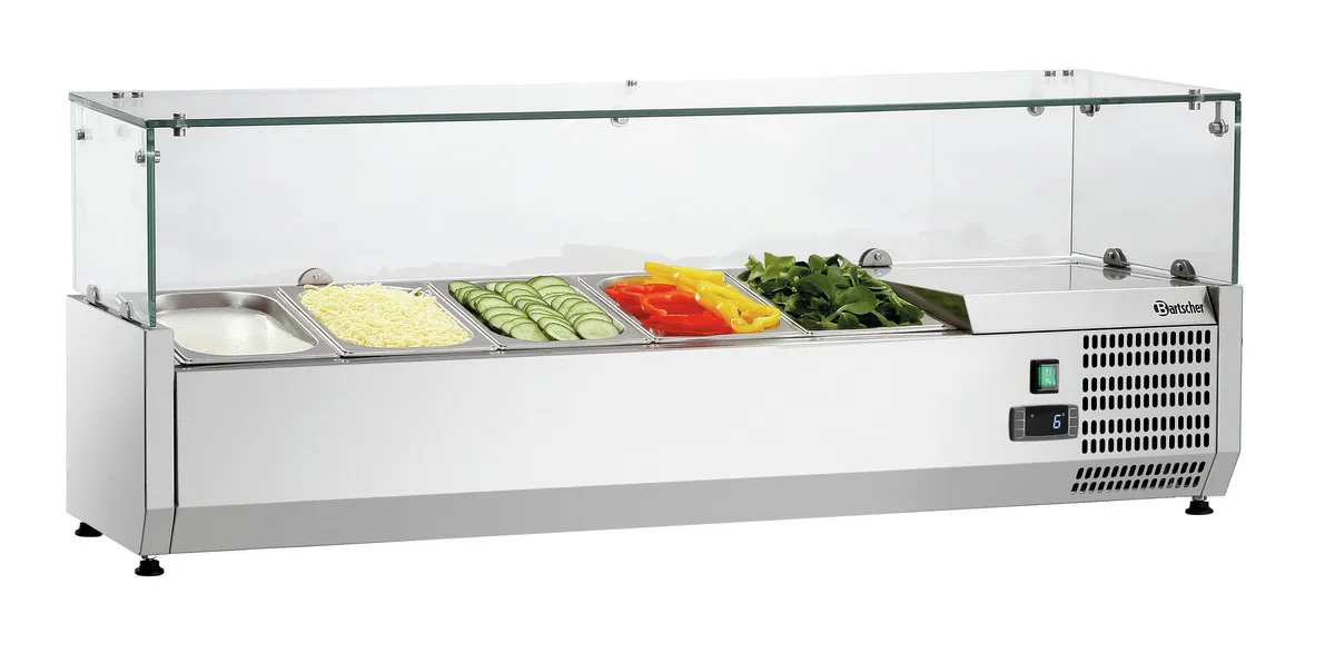 Saladette zum Aufstellen - 5 GN 1/4 Behälter