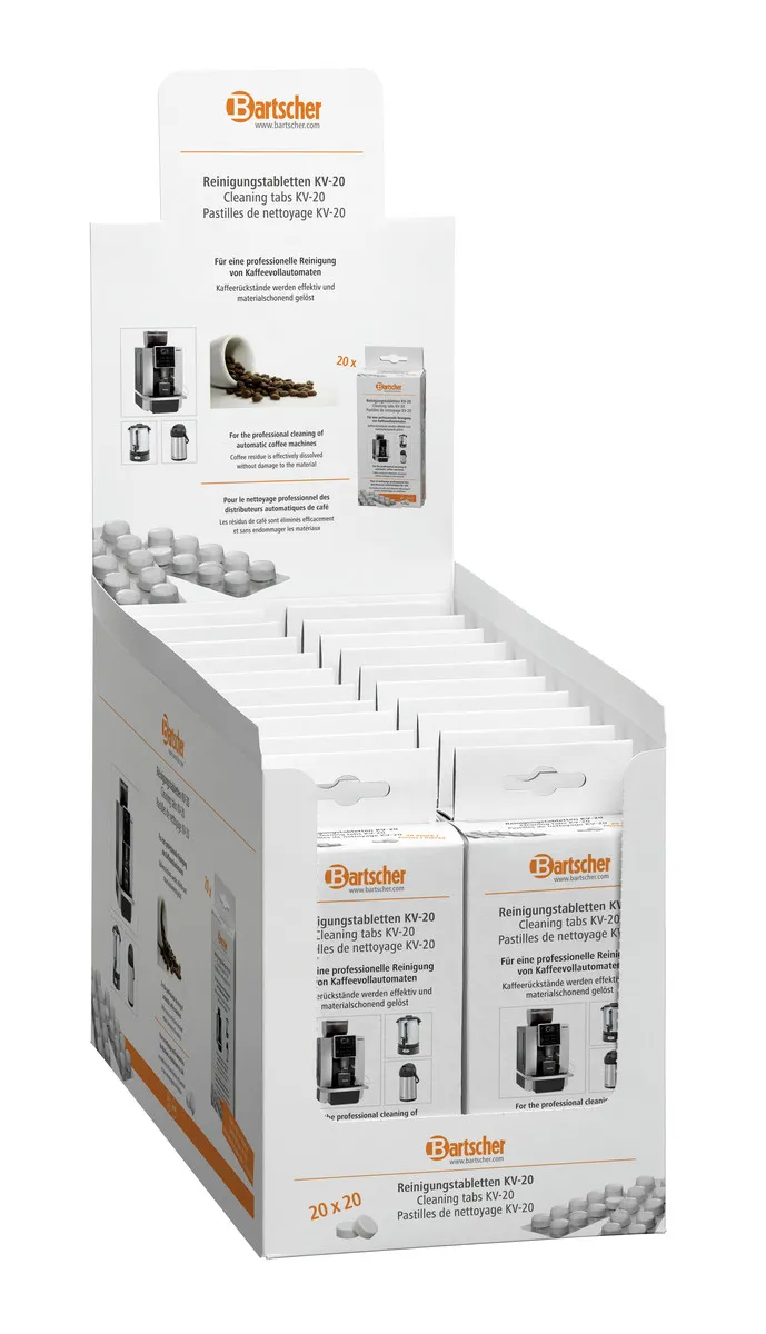 Reinigungstabletten für Kaffeemaschinen - Packung mit 20 Beuteln