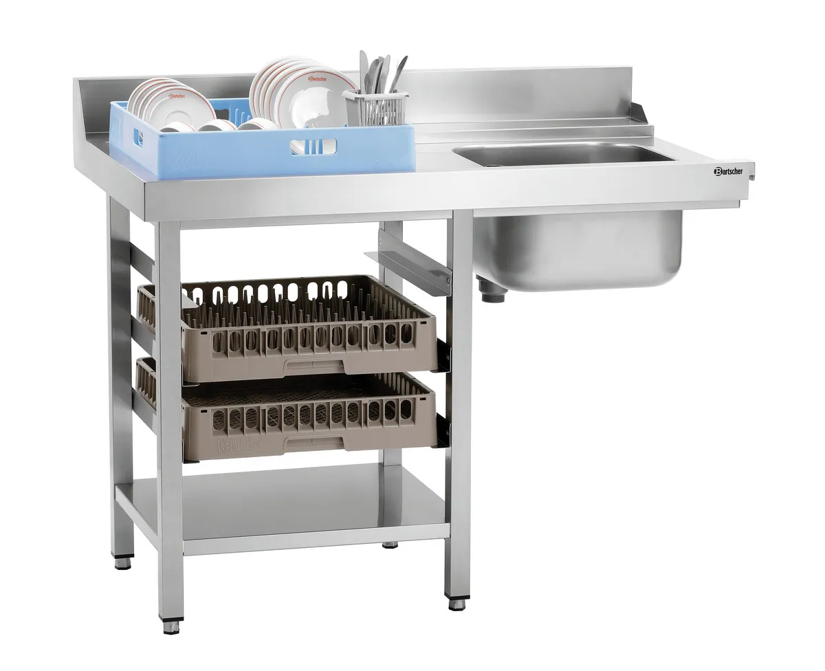 Sortiertisch mit 1 Behälter - Links - L 1200 x T 715 mm
