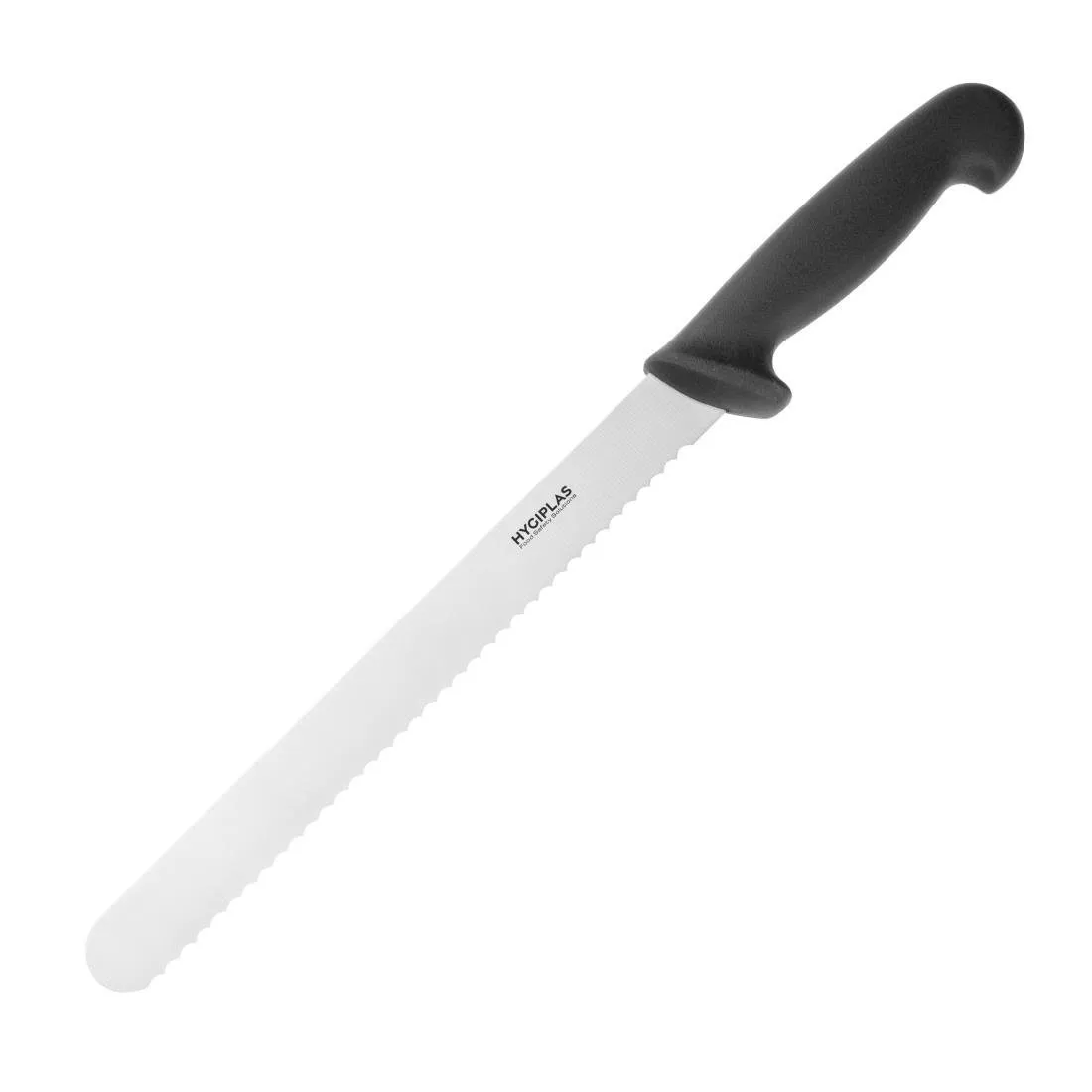 Gekerbtes schwarzes Tranchiermesser - Klinge 25,5 cm