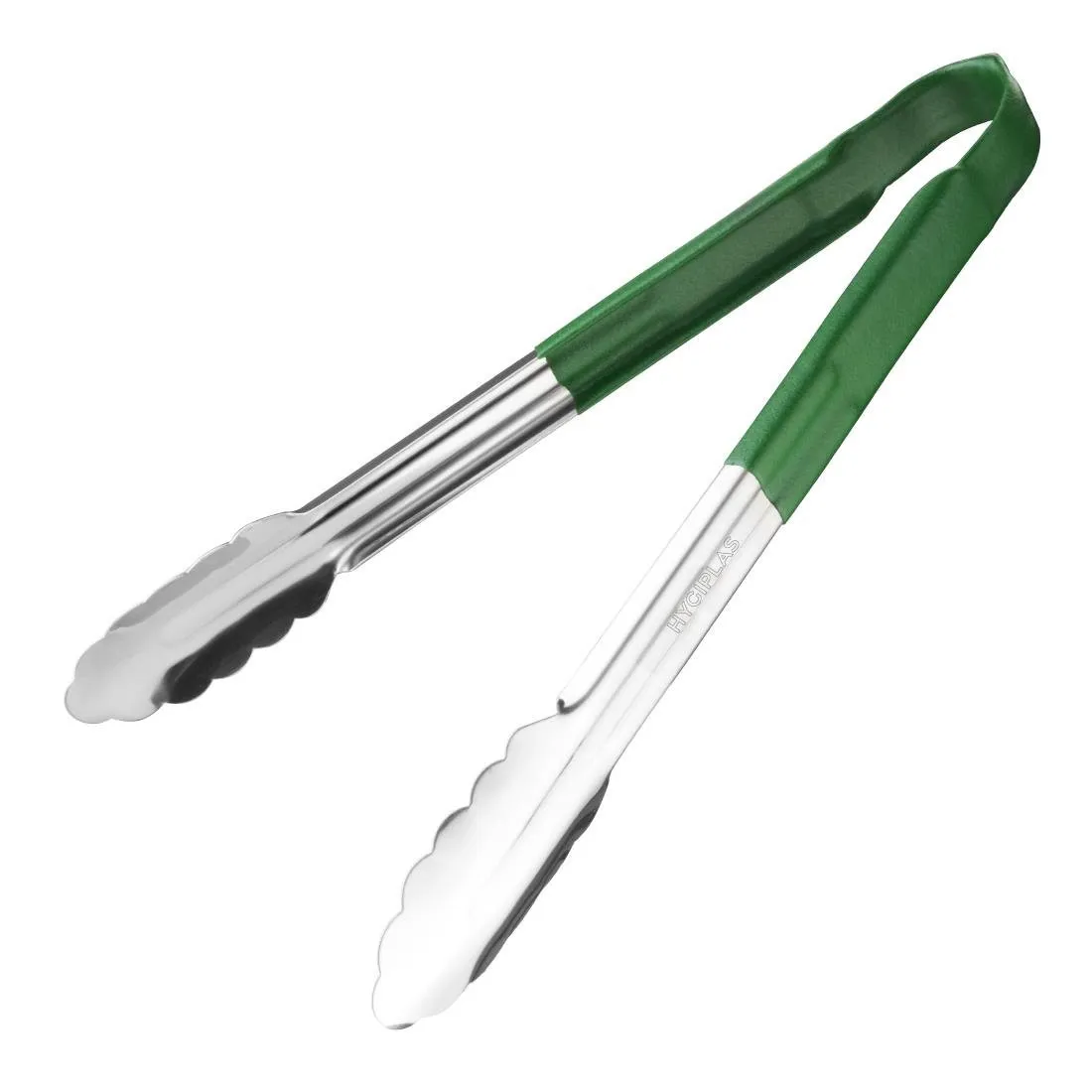 Grüne Servierzange aus Edelstahl - 300 mm
