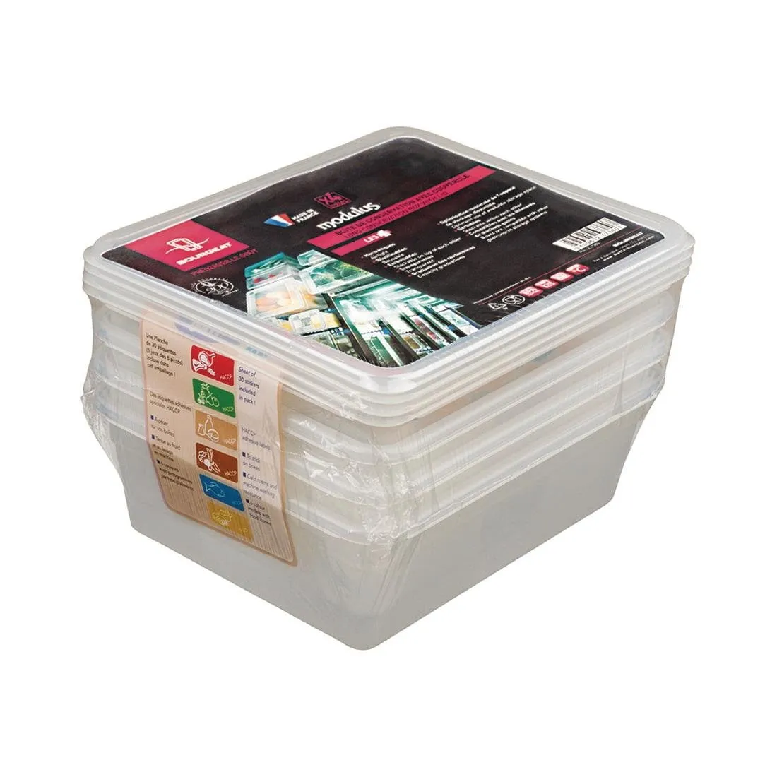 GN 1/2 Aufbewahrungsbox für den intensiven Gebrauch - 7,5 L - Set mit 4 Stück