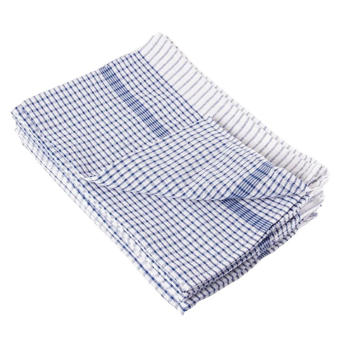 Geschirrtuch Blau aus Polycotton - Packung mit 10