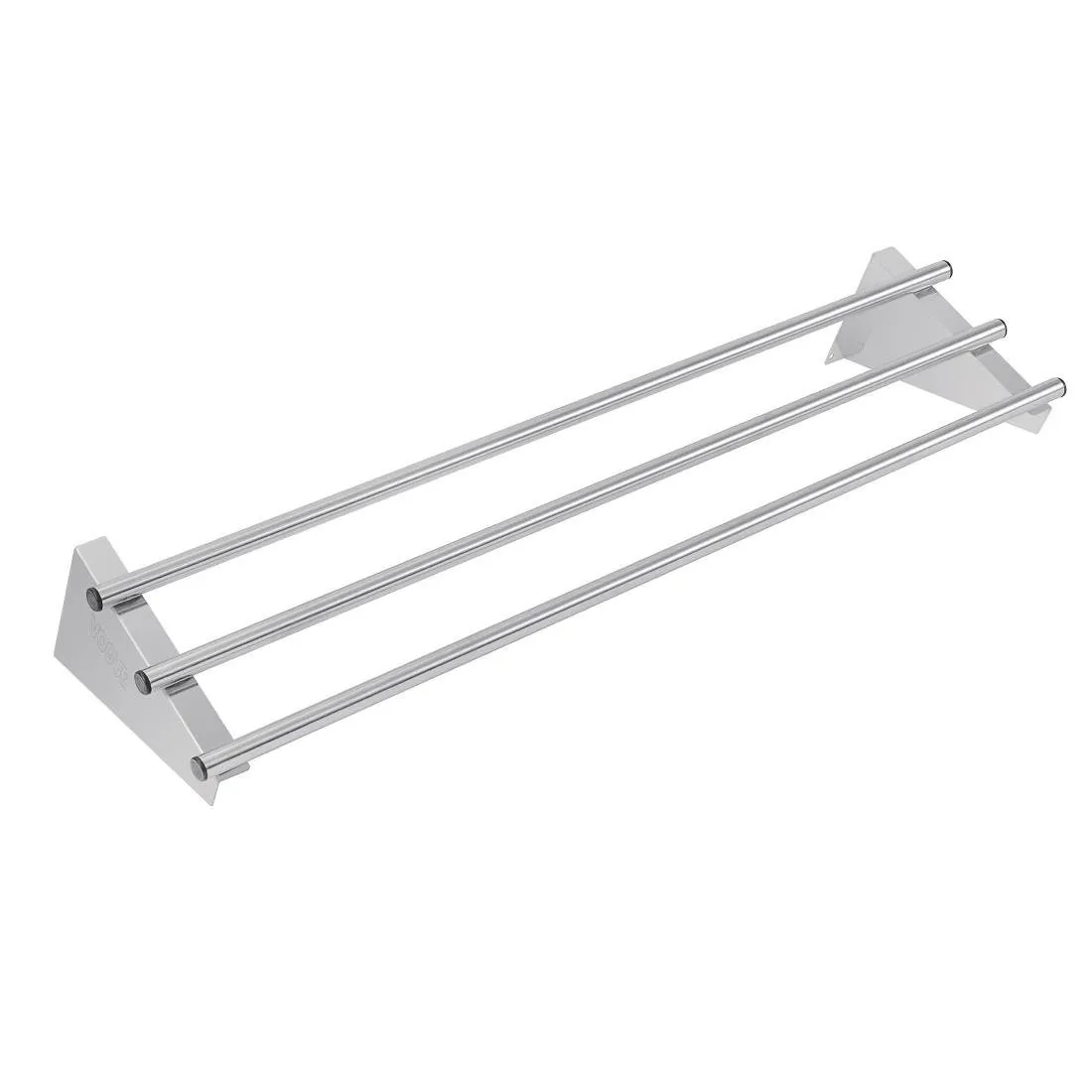 Wandregal aus Edelstahlrohr - 1200 x 300 mm