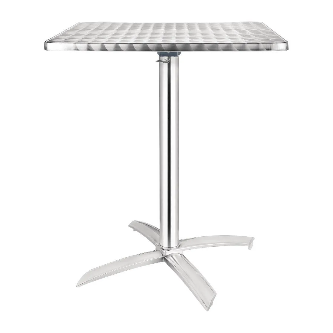 Quadratischer Tisch mit klappbarer Edelstahlplatte - 600 x 600 mm