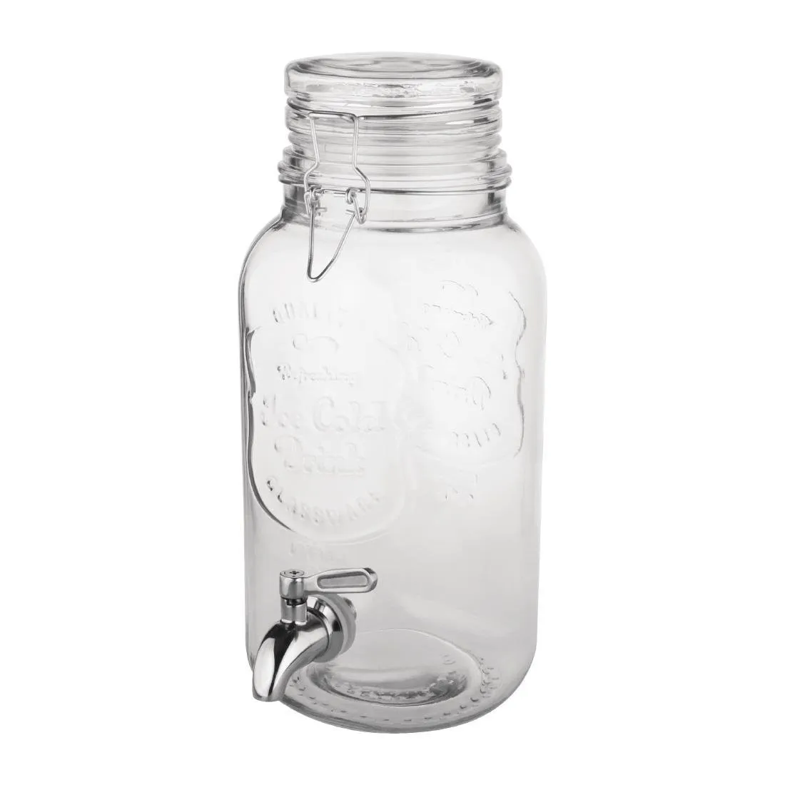 Getränkespender im Retro-Stil mit Metallverschluss - 3,6 L