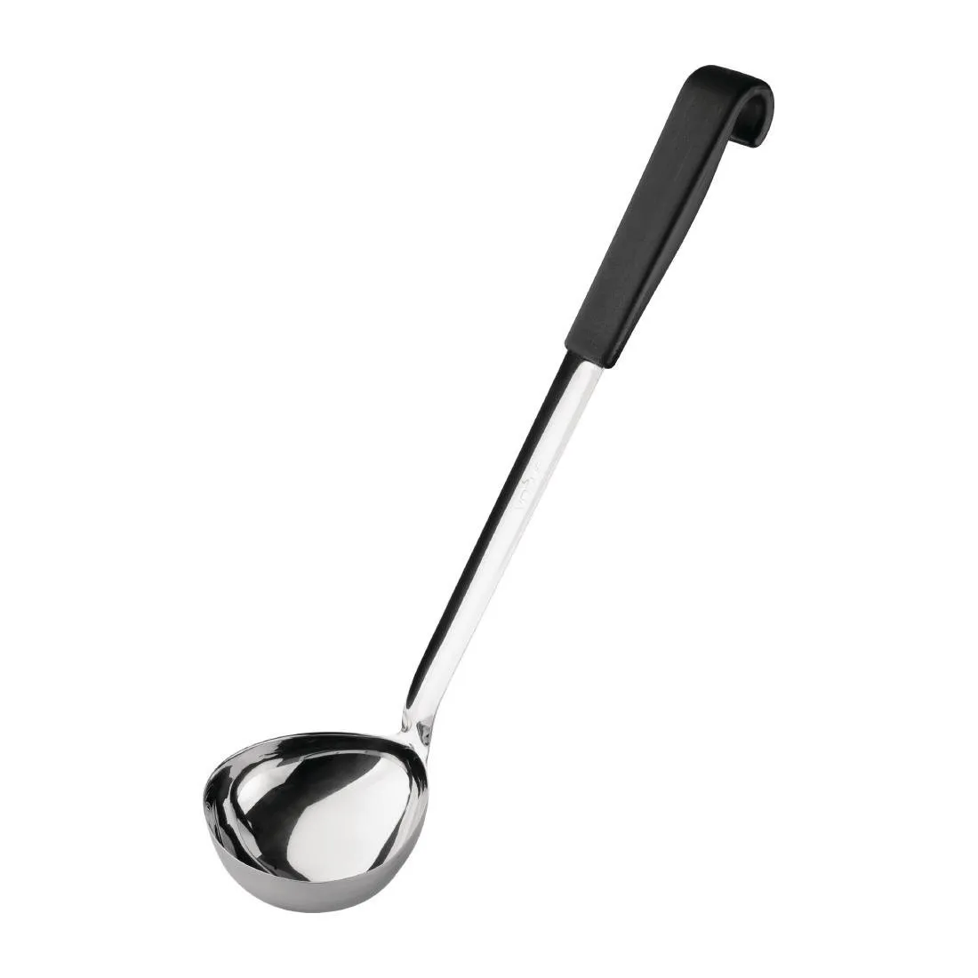 Schwarzer Edelstahl-Löffel mit Griff 435 ml - 340 mm