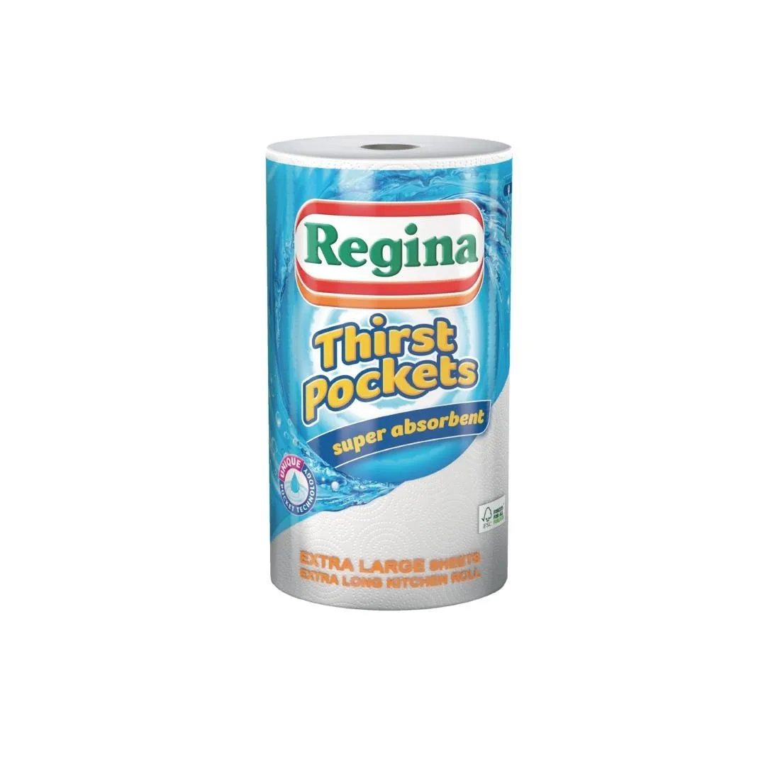 Küchenrolle Regina Thirst Pockets 100 Blatt - Packung mit 6