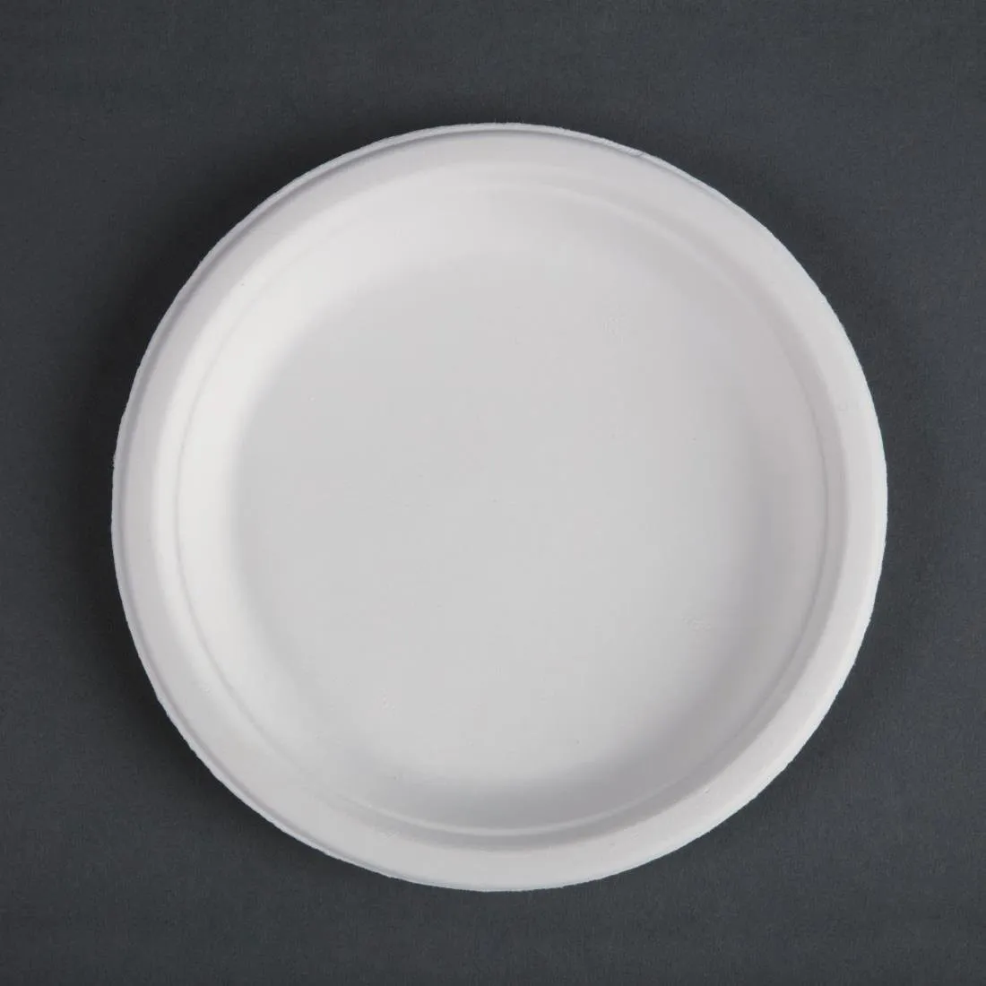Teller aus kompostierbarem Bagasse 18 cm - Packung mit 50