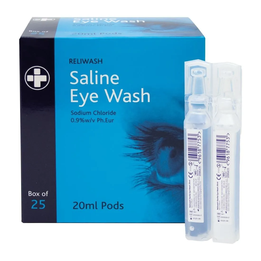Sterile Kochsalzlösung Augentropfen 20 ml - Packung mit 25