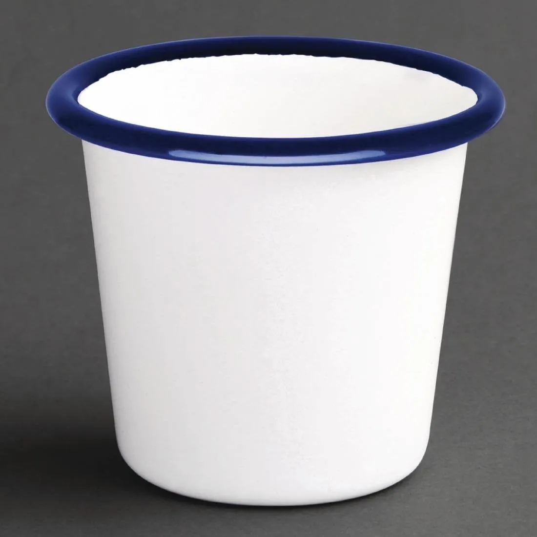 Topf aus emailliertem Stahl in Blau und Weiß 114 ml - Set mit 6 Stück