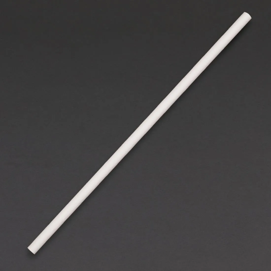 Kompostierbare weiße Papierstrohhalme - L 210 mm - Packung mit 250