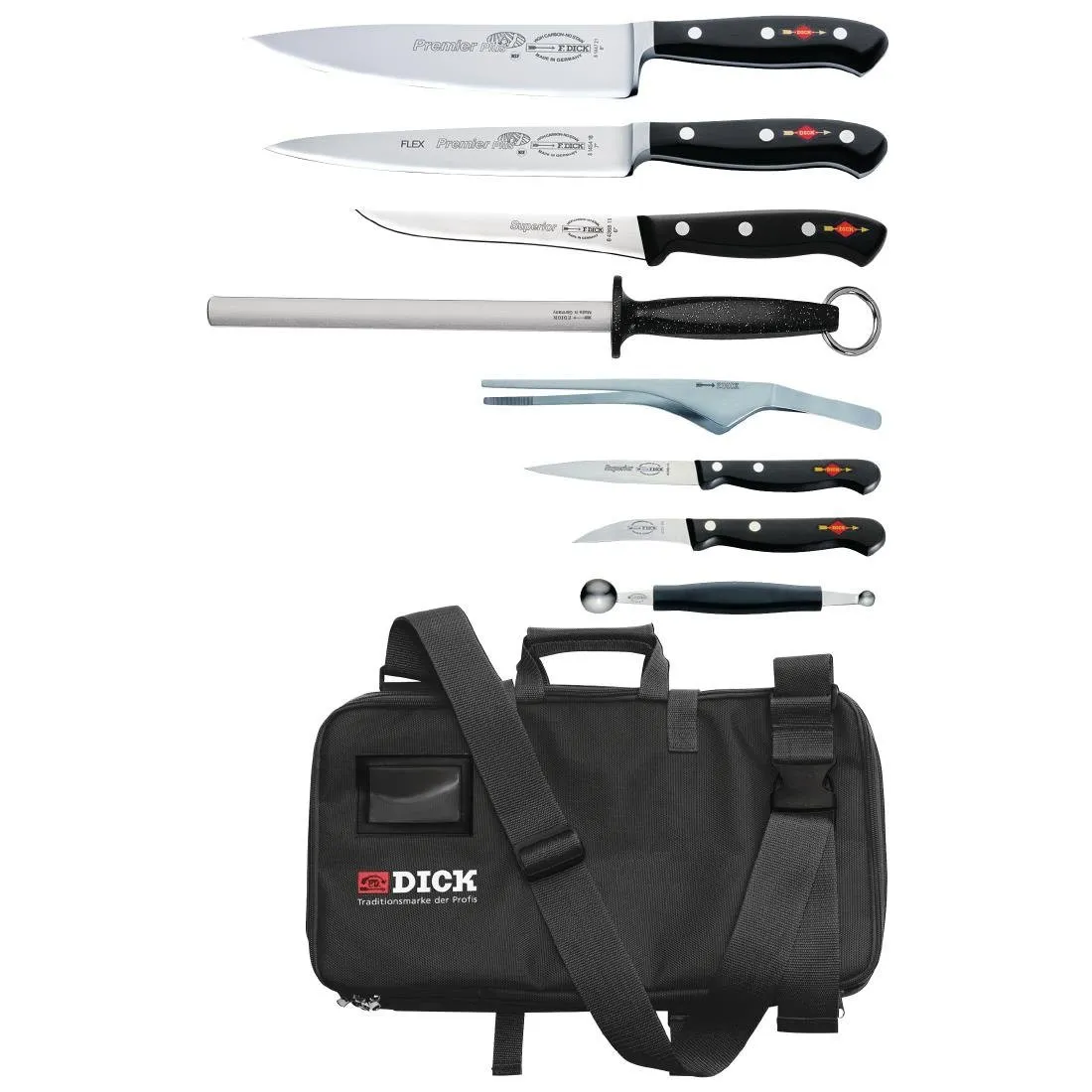 Set aus 8 Messern mit Etui