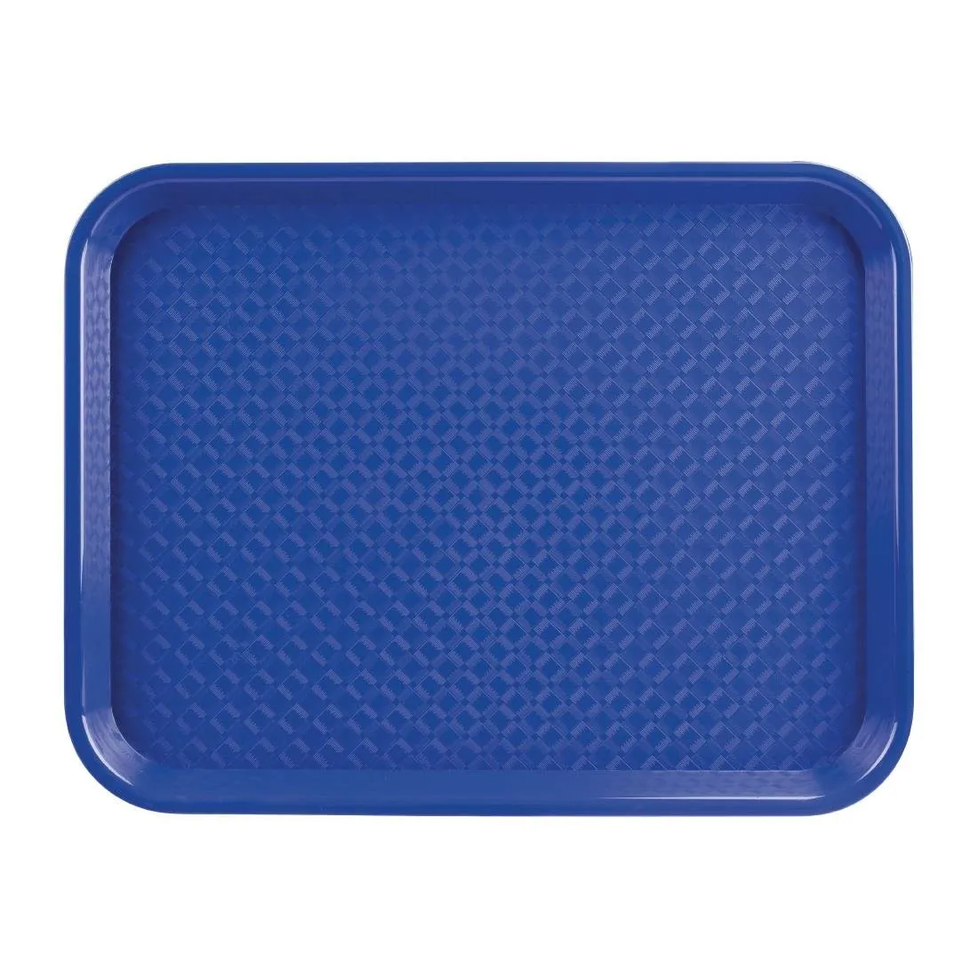 Tablett Fast-Food aus blauem Kunststoff