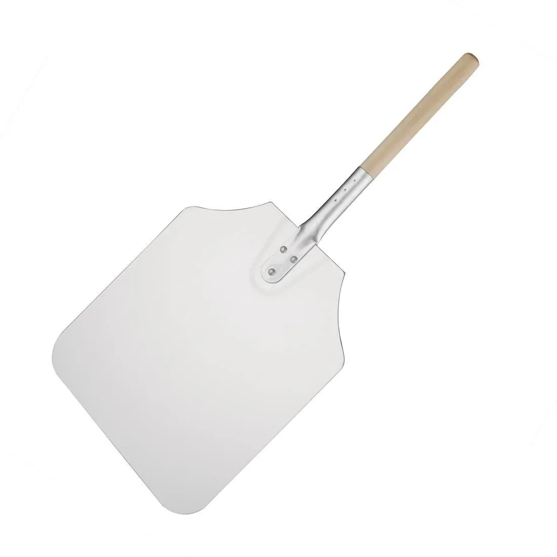 Pizzaschaufel aus Aluminium mit Holzgriff - 305 x 355 mm