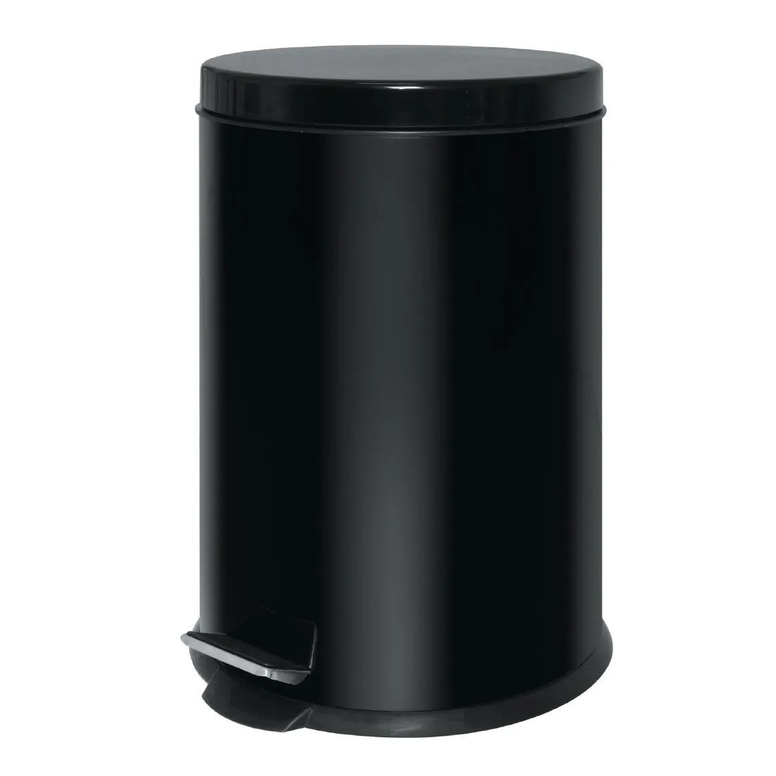 Mülleimer mit Pedal aus schwarzem Edelstahl - 20L