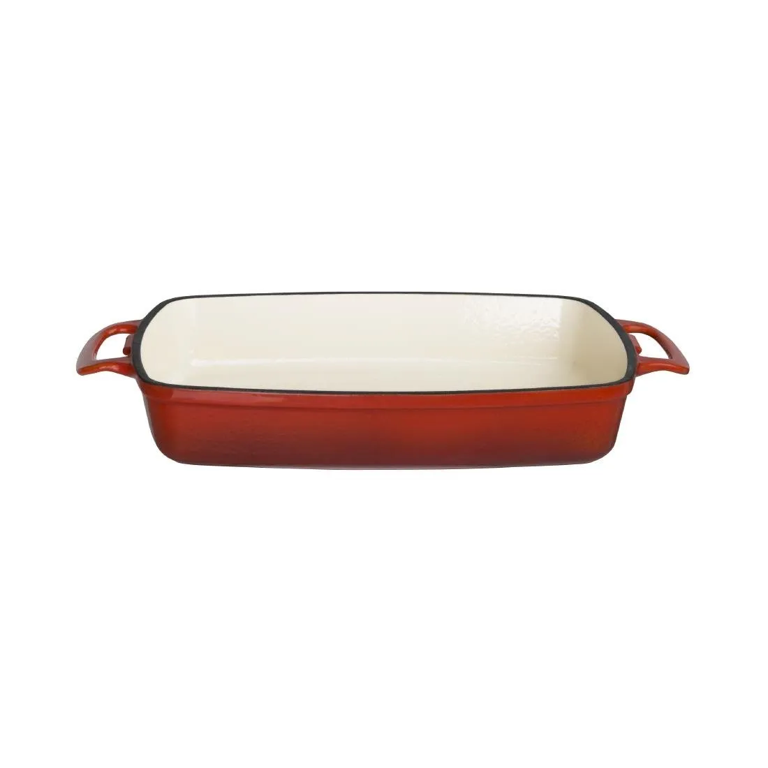 Rechteckige rote Gusseisenpfanne - 2,8L