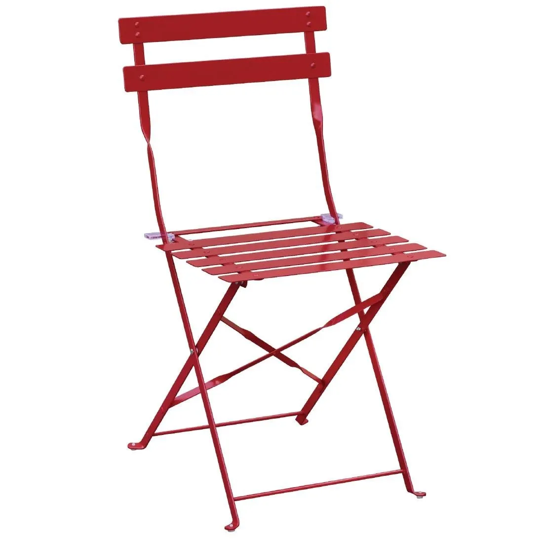 Terrassenstühle aus Stahl - Rot - Set mit 2