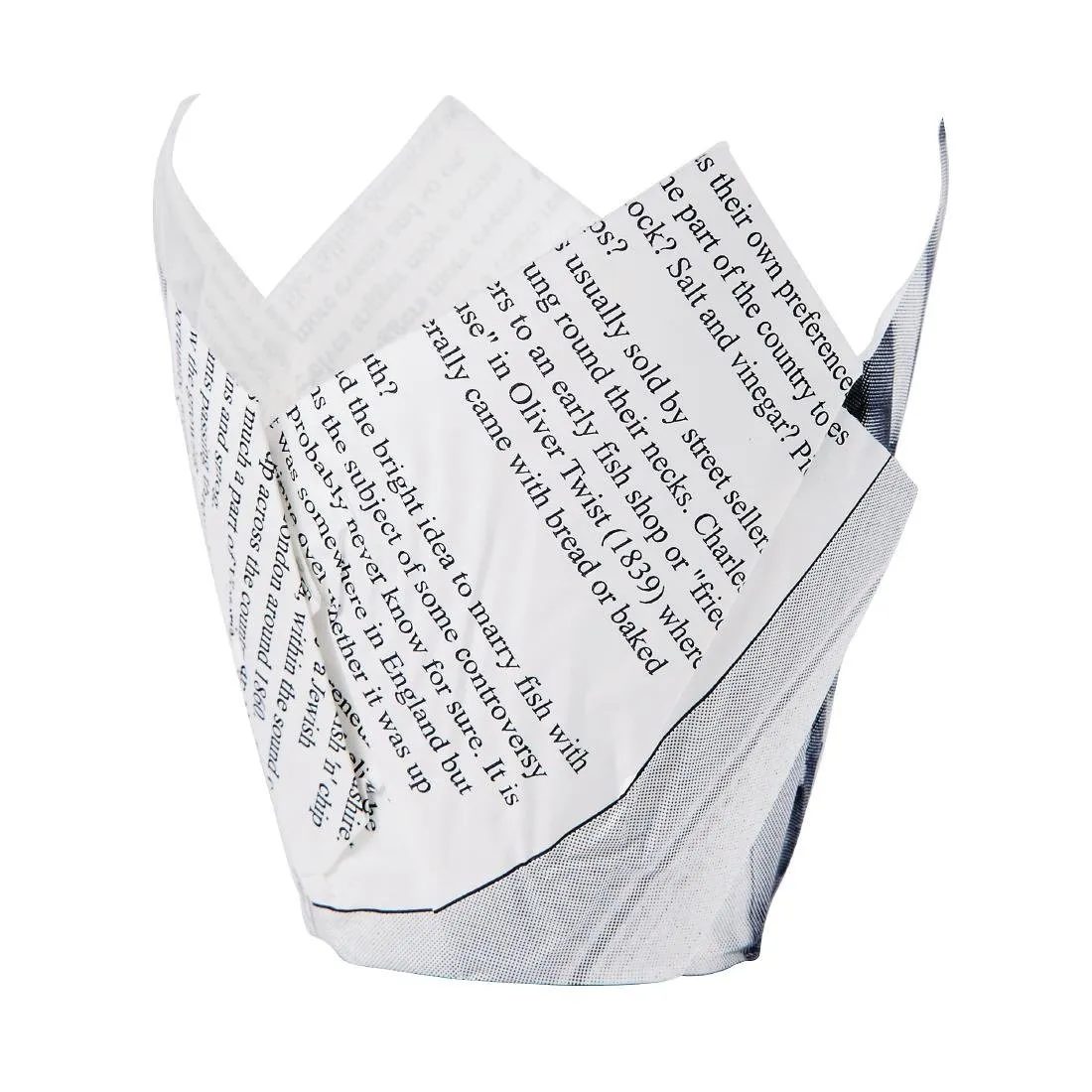 Pommes Frites Cornets Zeitungsmuster - Packung mit 1100