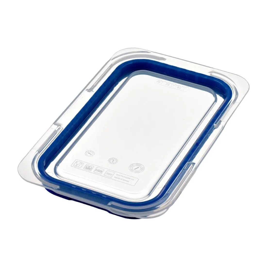 Blauer Deckel aus BPA-freiem ABS - GN 1/4