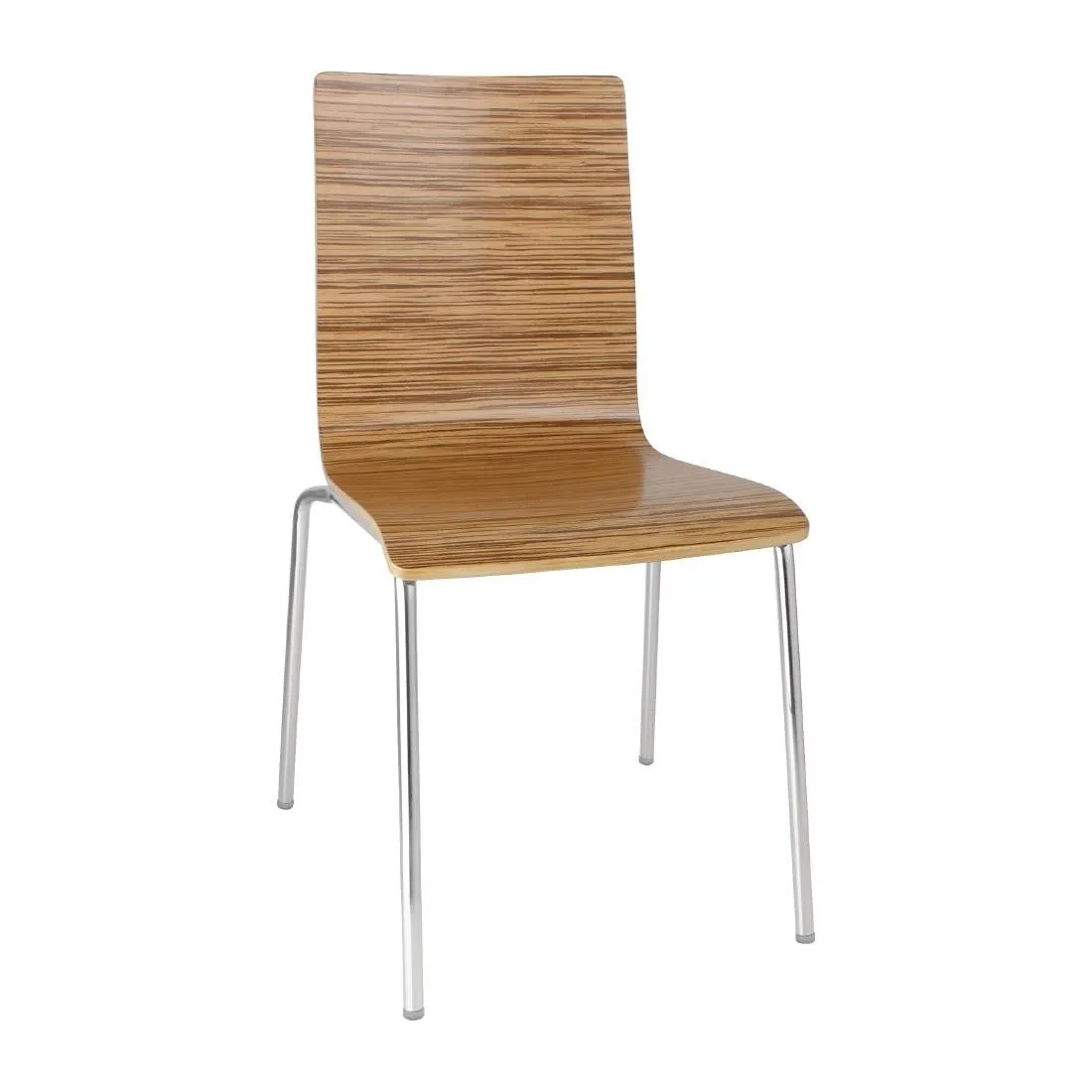 Stuhl mit quadratischer Rückenlehne Zebrano - Set mit 4