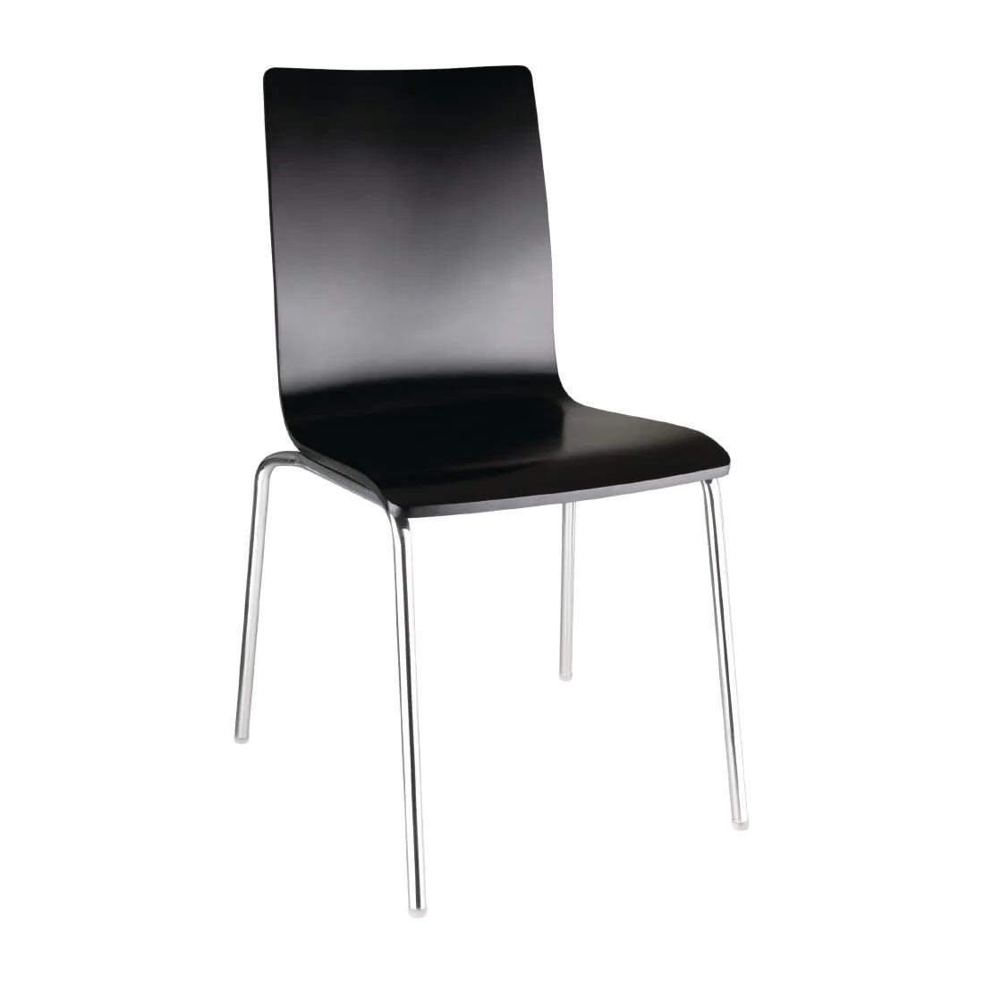 Stuhl mit quadratischer Rückenlehne Schwarz - Set mit 4