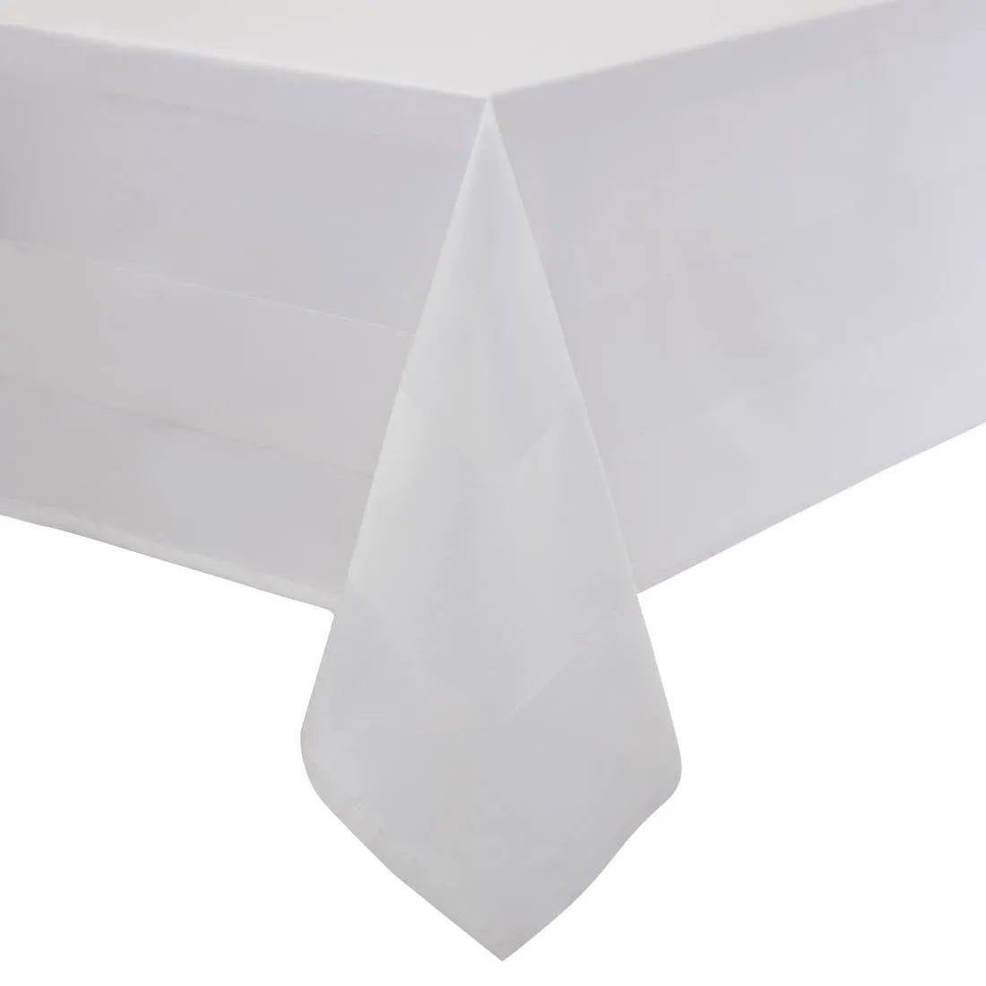 Weiße Tischdecke aus Satinband 1780 x 2740 mm