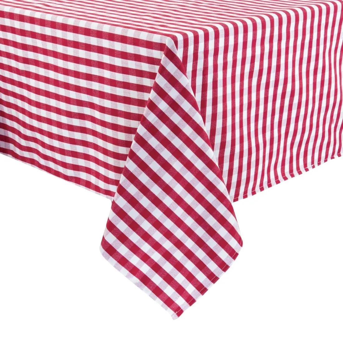 Quadratisches Tischdecke mit roten Karos aus Polyester 890 x 890 mm