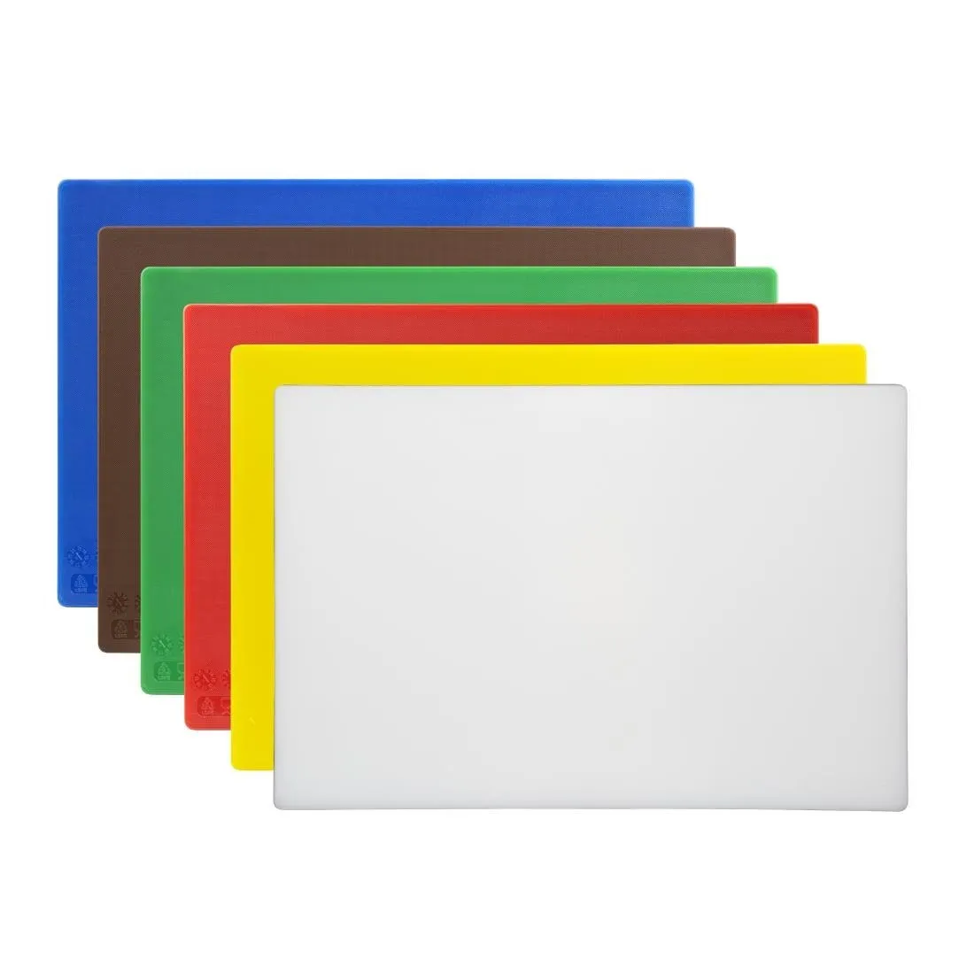 Schneidebretter mit antibakterieller Wirkung - 450 x 300 mm - Dicke 10 mm - Set mit 6 Stück