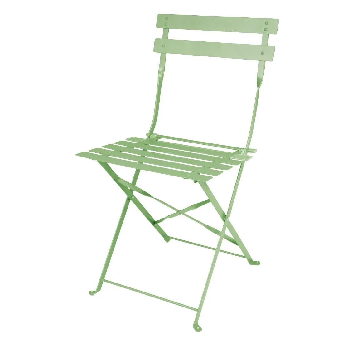 Klappstühle aus hellgrünem Stahl - 2er-Set
