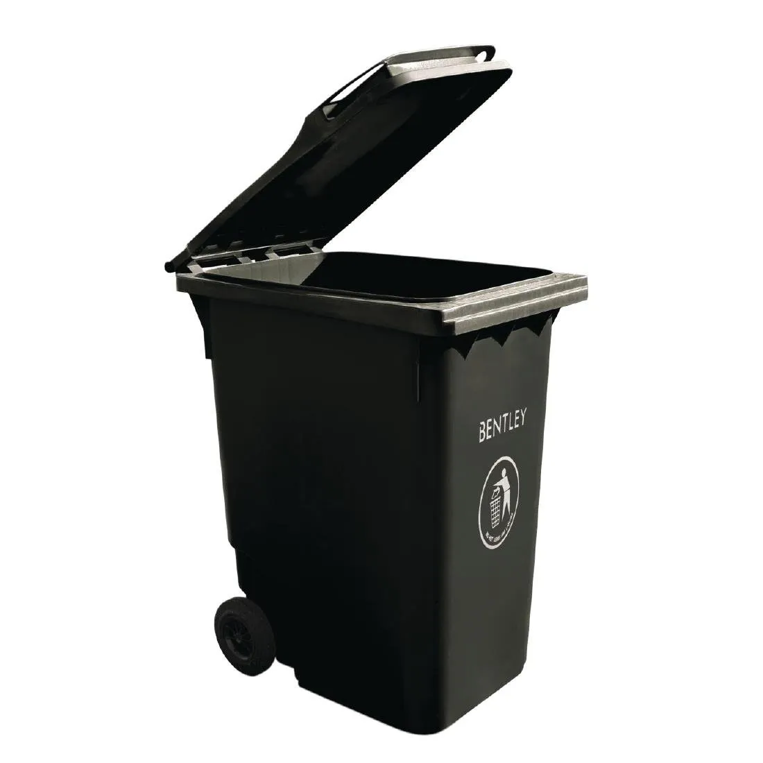 Müllcontainer mit Rollen Schwarz 240 L