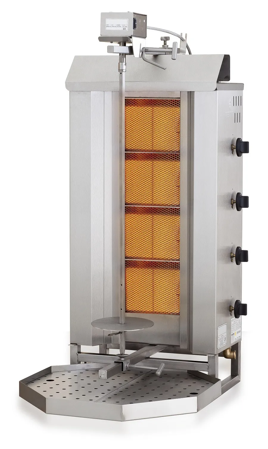 Gas-Kebabgrill - 4 Heizbereiche