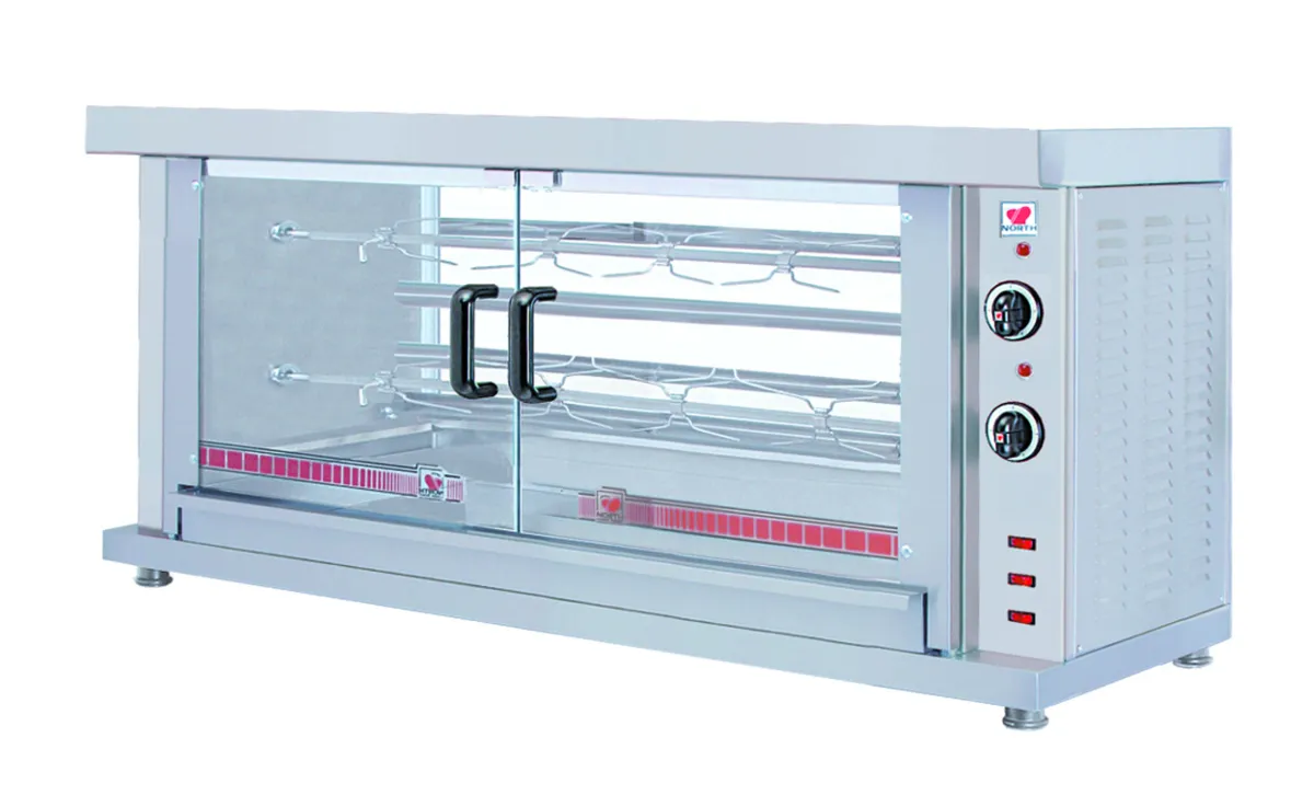 Elektrischer Drehspieß mit 2 Spießen