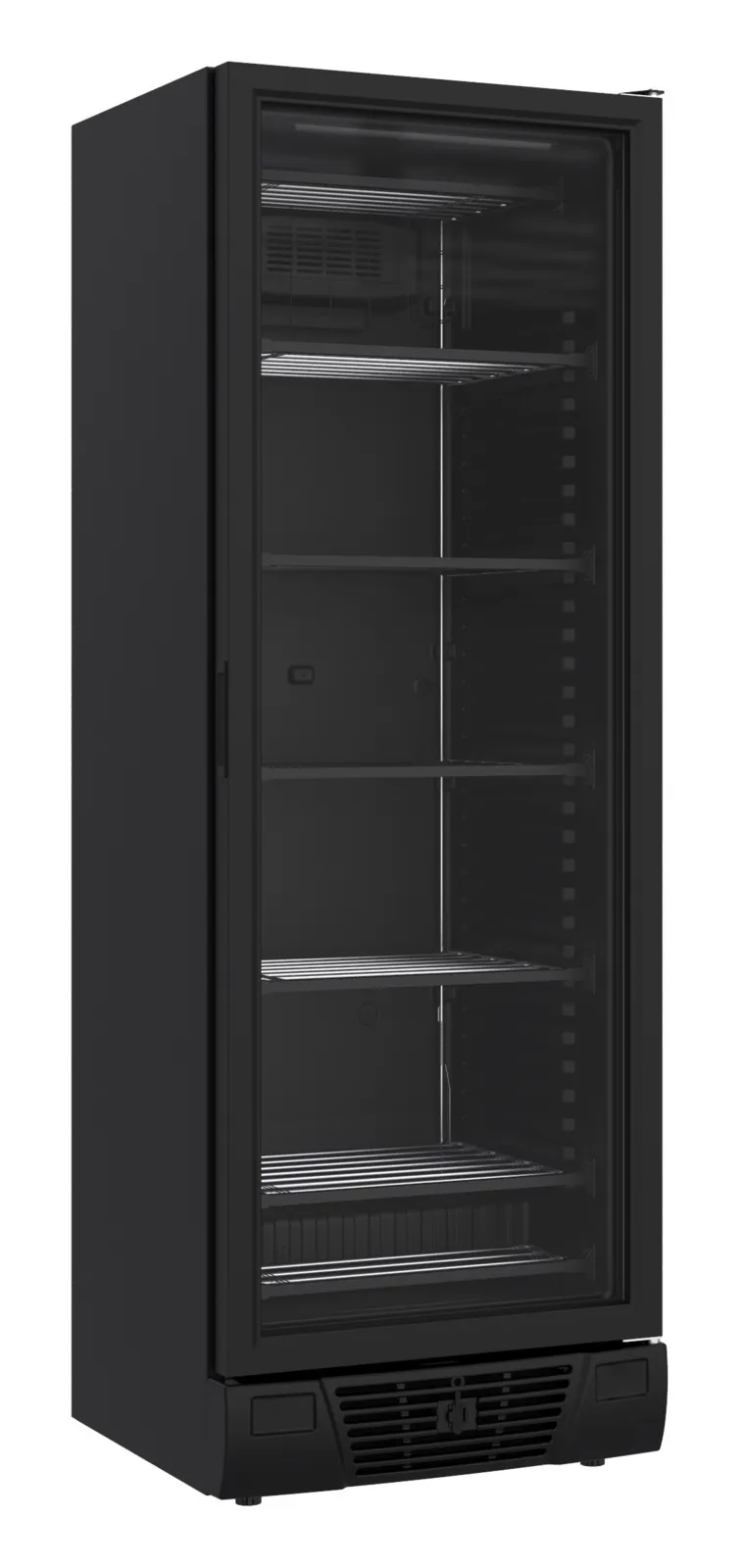 Schwarzer Negativ-Kühlschrank - 1 Glastür - 382 L