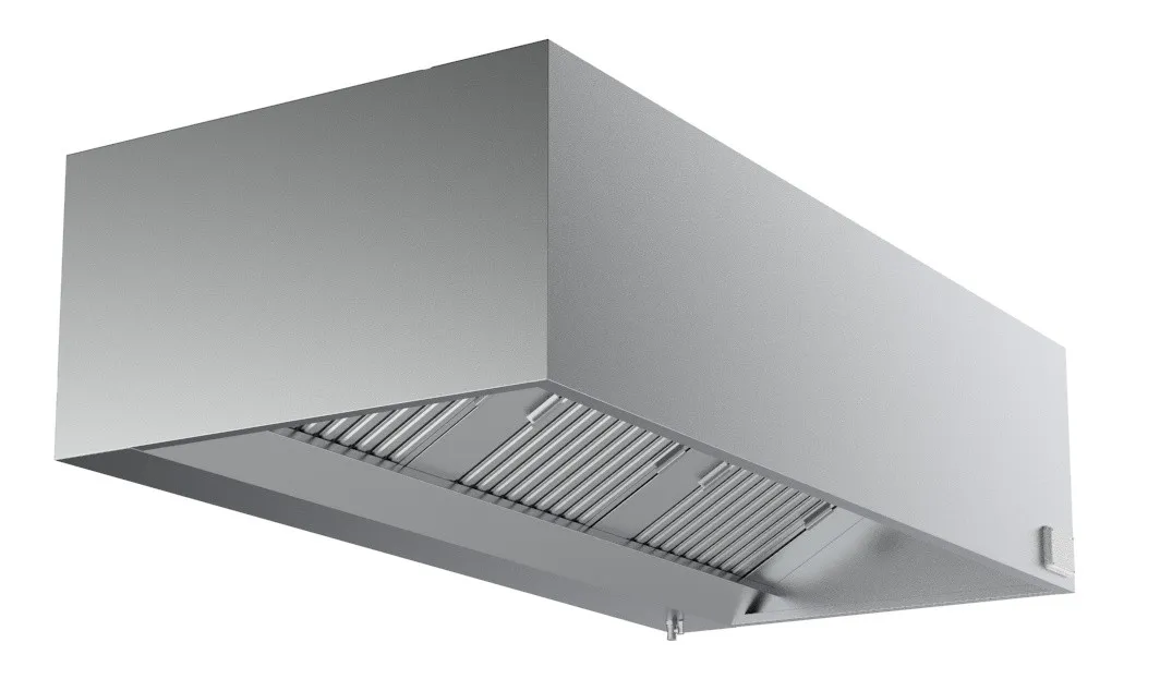 Vollständige Kubische Wandhaube - 2400 mm - Mit Motor, LED und Drehzahlregler