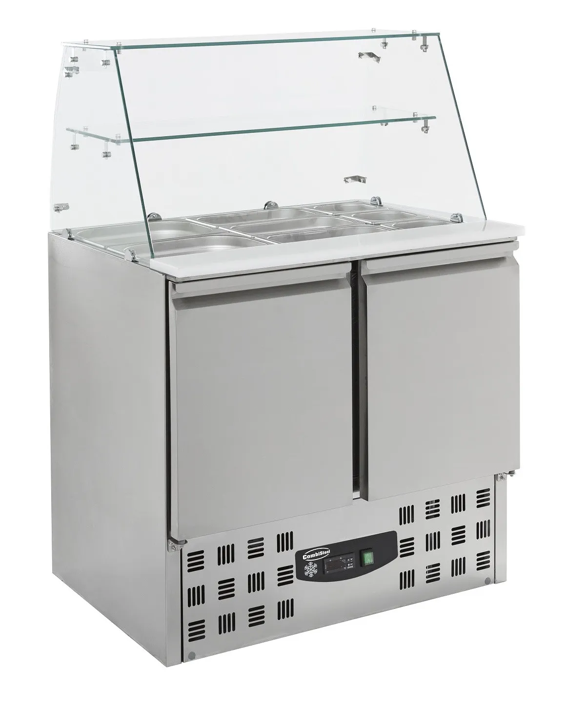 Kühlvitrine mit 2 Türen - 240 L - 2 GN 1/1 und 3 GN 1/6