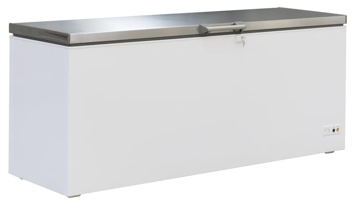 Gefriertruhe mit Edelstahldeckel - 635 L