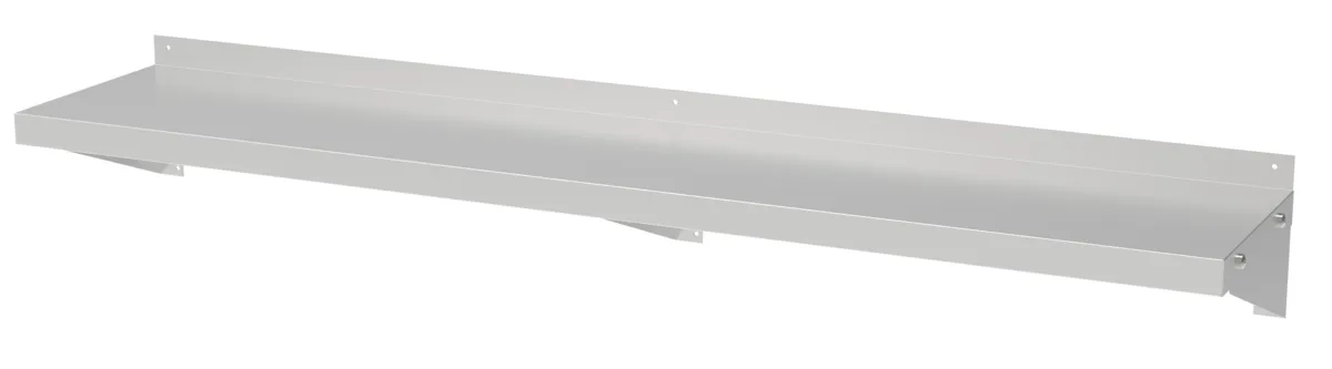 Wandregal aus Edelstahl mit Konsolen - L 800 x T 400 mm