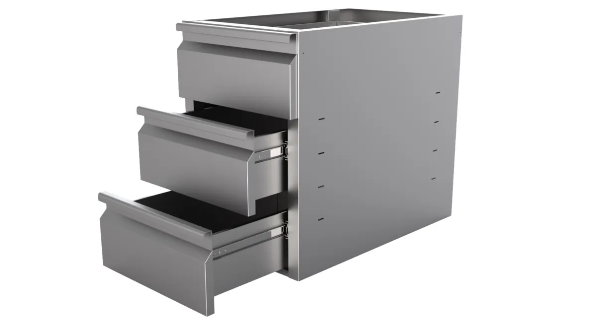 Block 3 Schubladen für Kühltisch T 700 mm