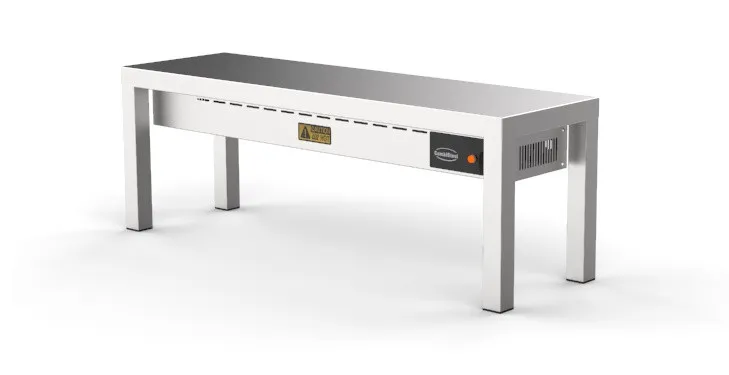 Keramik-Wärmetischregal - 1 Ebene - L 1200 x T 300 mm
