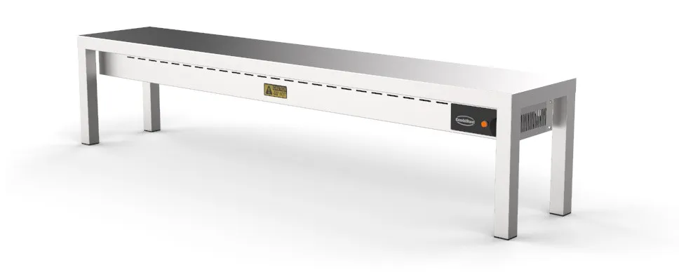 Keramik-Wärmetischregal - 1 Ebene - L 1800 x T 300 mm