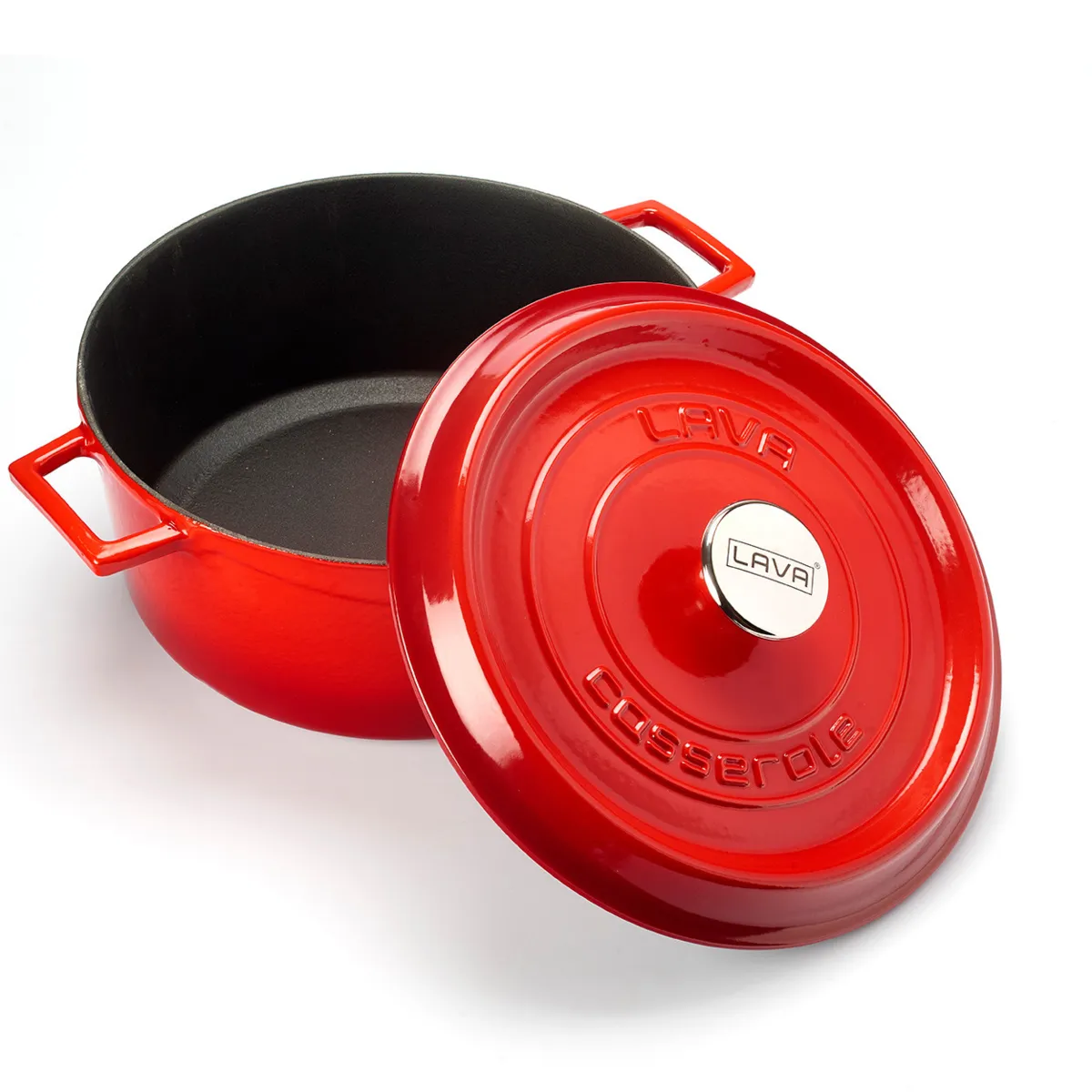 Gusseisen-Bräter - Ø 24 cm - Rot