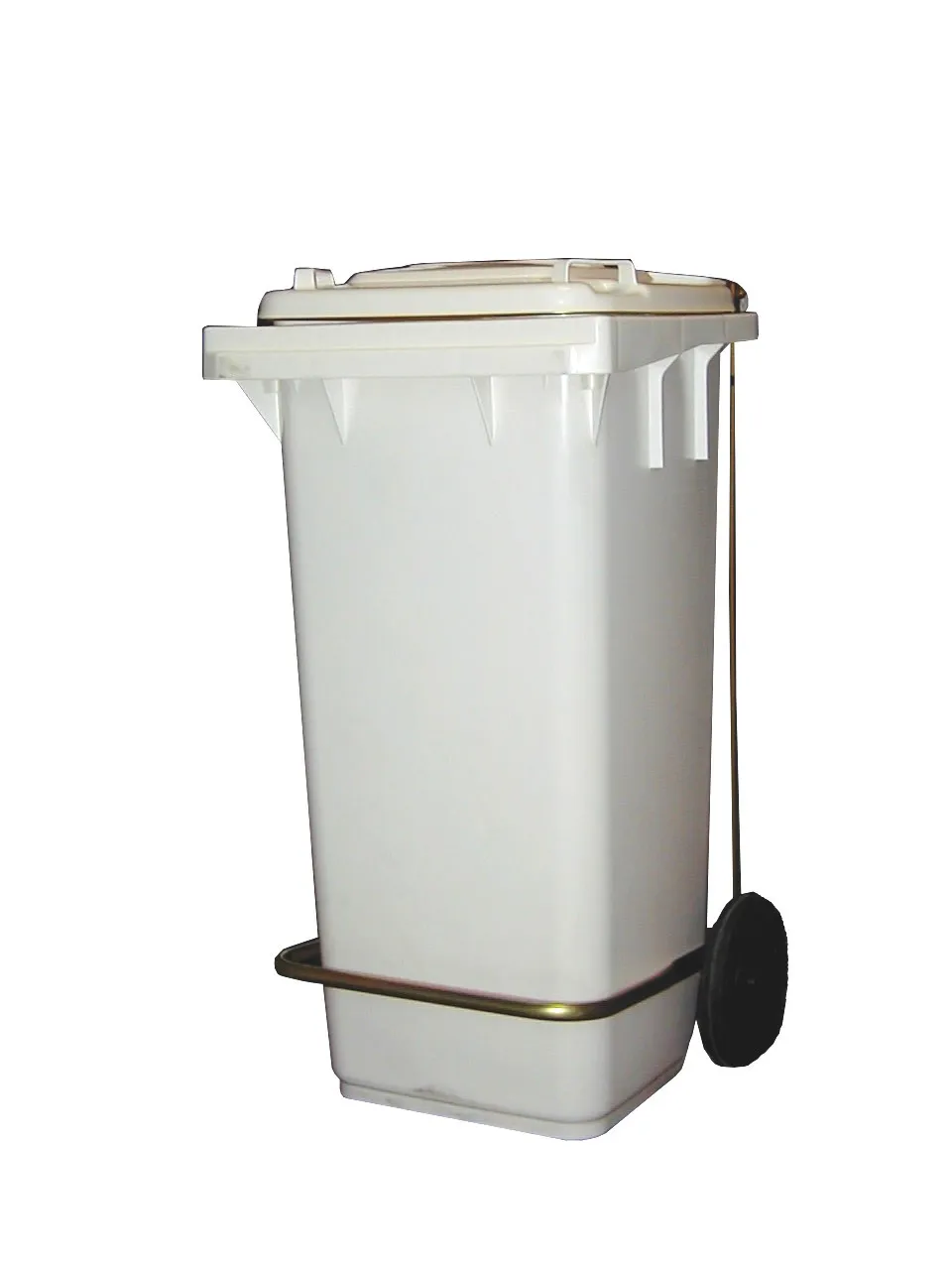 Weißer Tretmülleimer - 240 L