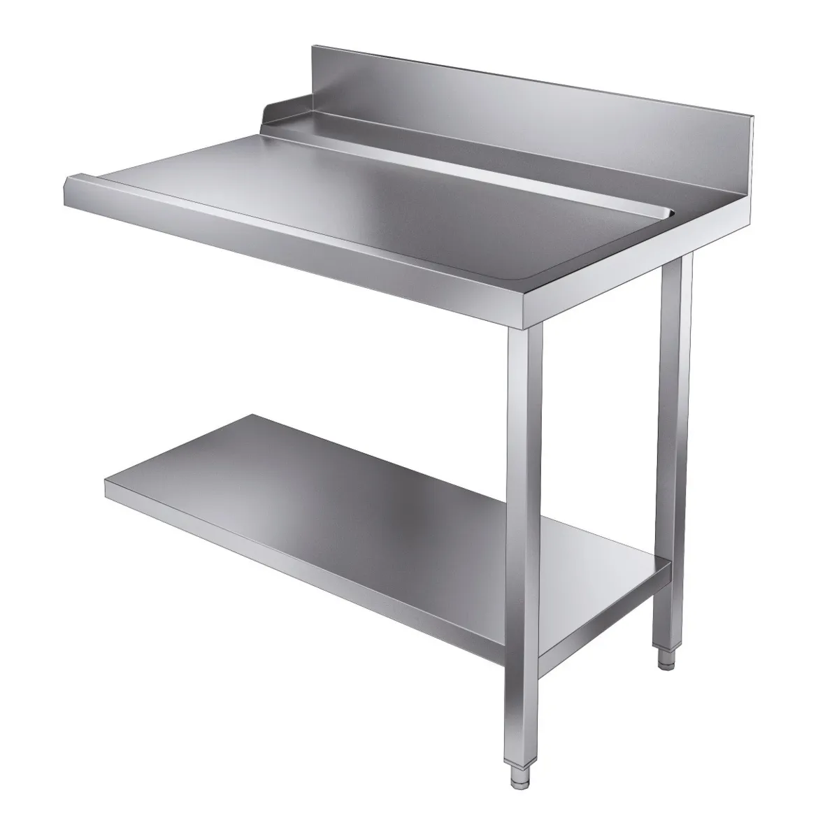 Ladetisch mit Regal und Rückwand - Rechts - L 1100 x T 750 mm