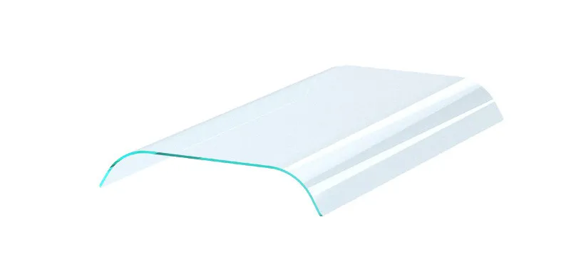 Gebogenes Glas Drop-In - 2 Seiten - 2/1